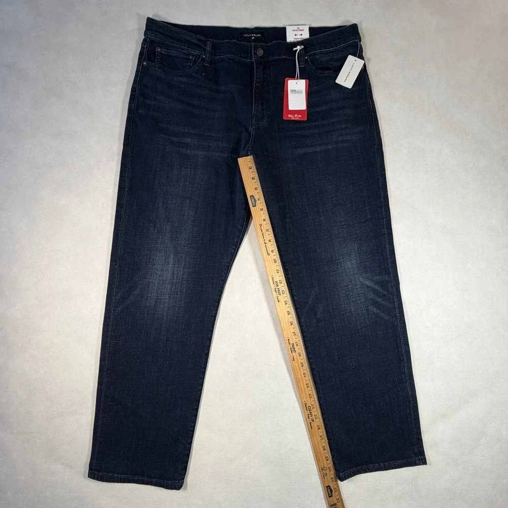 NWT Lucky Brand 363 Vintage Straight Mens Jeans 42x32 Huron Dark Blue Coolmax